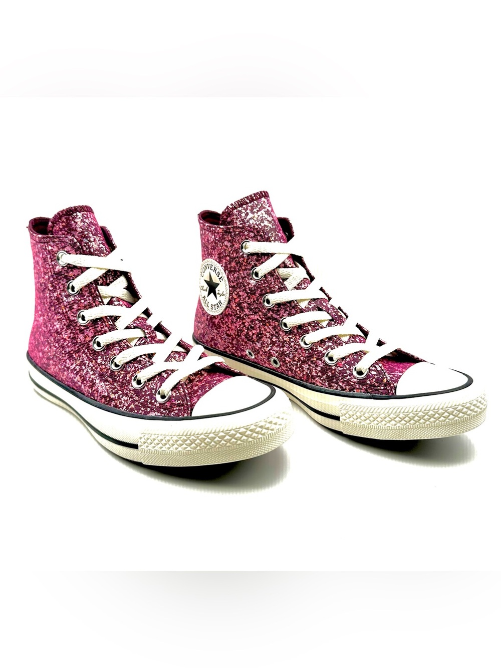 Converse Chuck Taylor All Star Pink Glitter High Top Sneakers | Never Worn - Picture 2 of 9